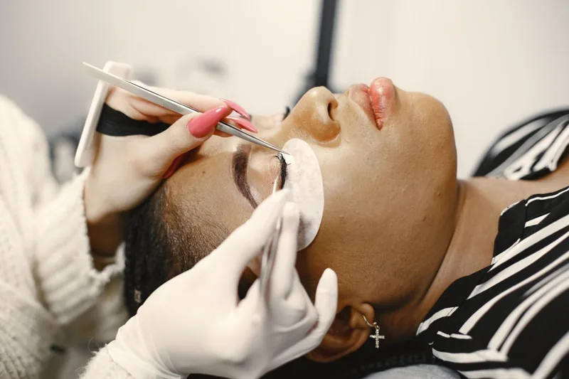 Illustrative stock photograph of a lash treatment