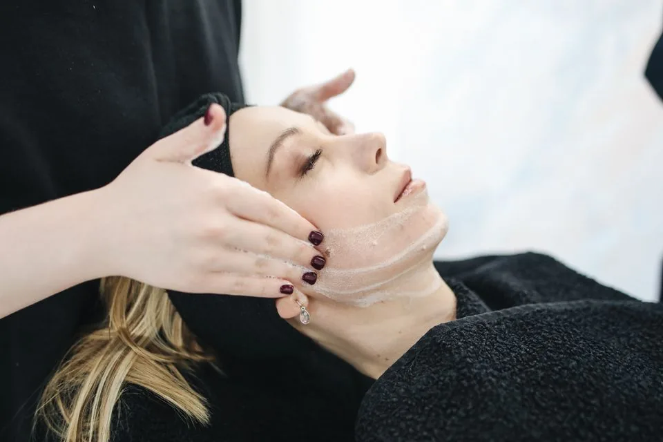 Illustrative stock photograph of a facial treatment